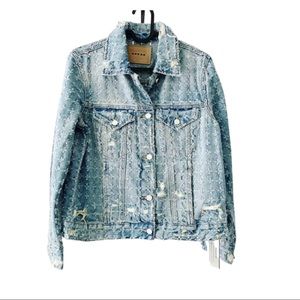 Blank NYC Light Denim Distressed Perforated Denim